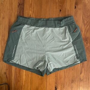 Duluth Gray and Dark Green Athletic Shorts